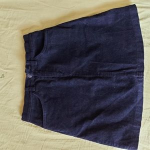 Fitted corduroy mini skirt